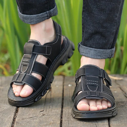 Sandales orthopédiques Drayven en cuir robuste