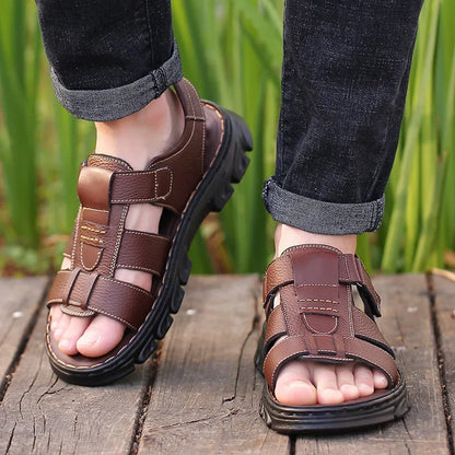Sandales orthopédiques Drayven en cuir robuste